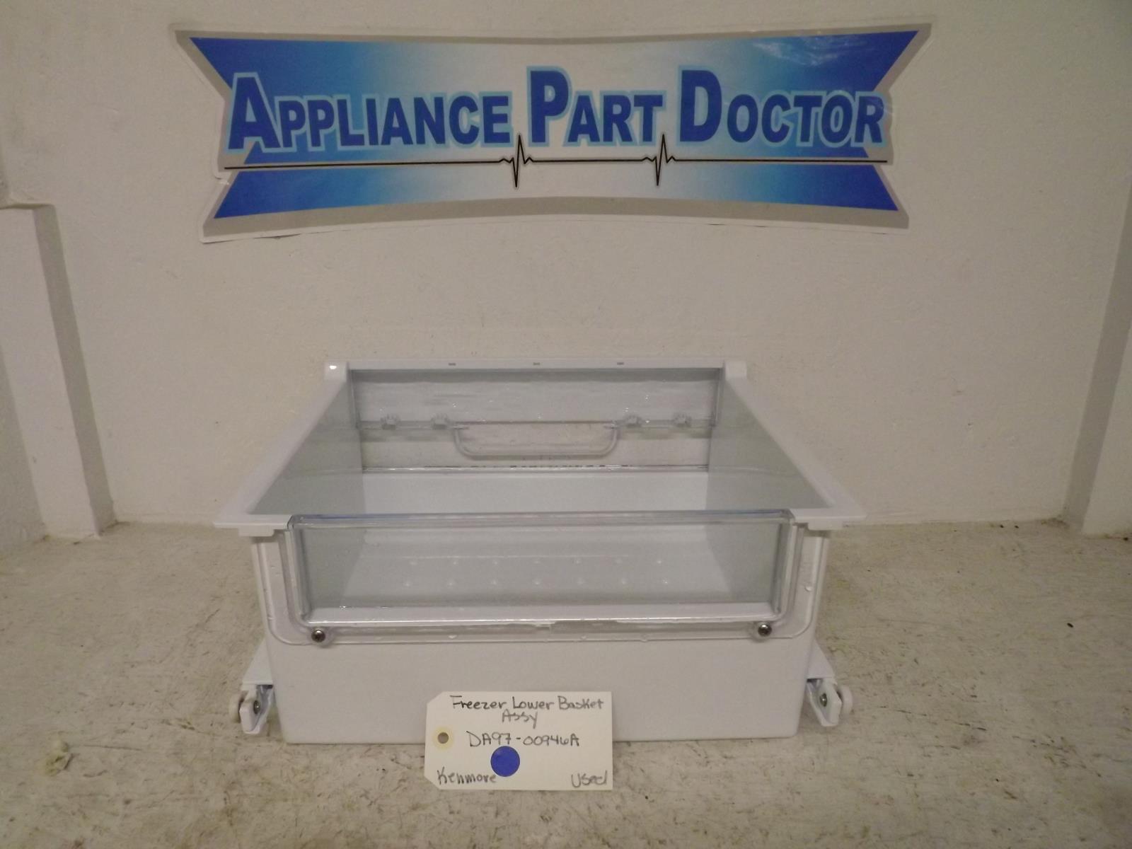 Kenmore Refrigerator DA97-00946A Freezer Lower Basket Assy Used Kenmore Refrigerator DA97-00946A Freezer Lower Basket Assy Used